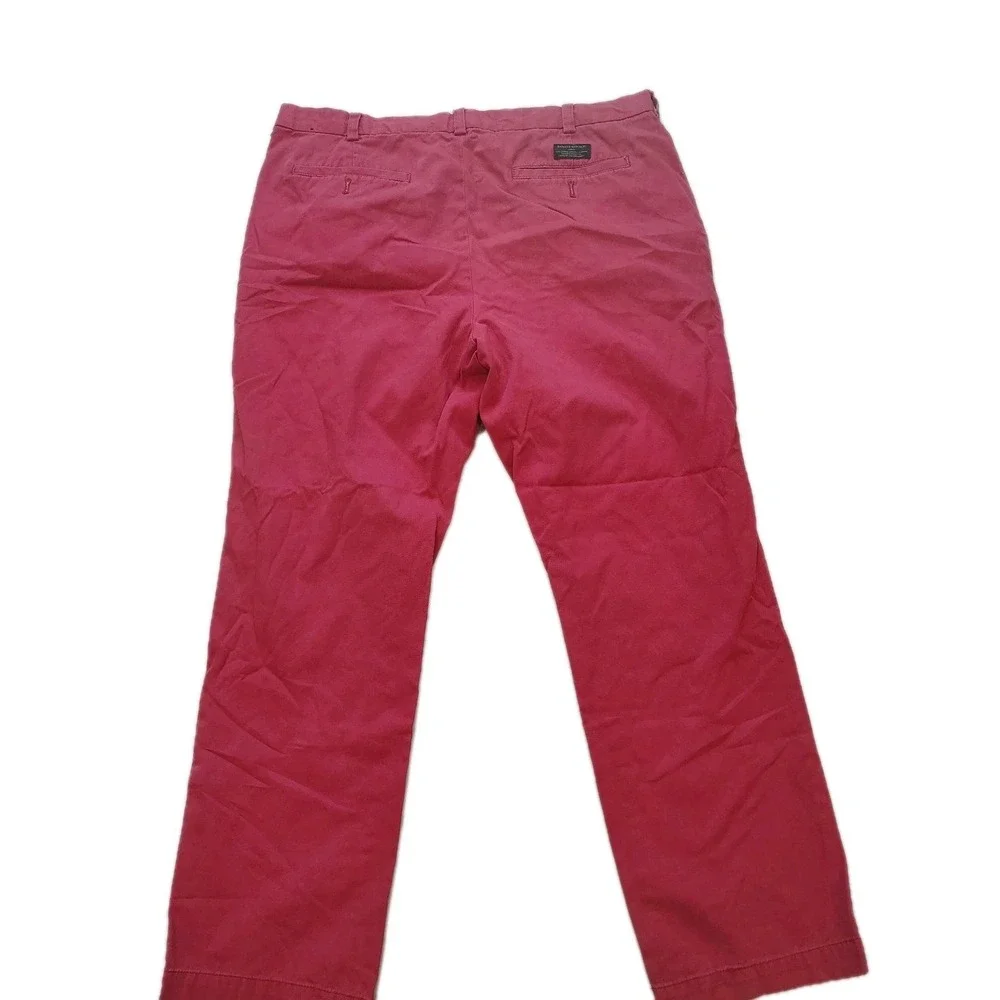 Banana Republic Pants Mens 38x32 Aiden Chino‎ Fit Salmon Pink Cotton A4